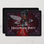 Invitation Little Devil Ladybug Imaginaire Halloween Invitati (Devant / Derrière)