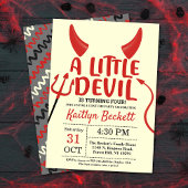 Invitation Little Devil N'importe quel âge Halloween fête d'a