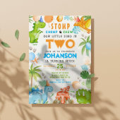 Invitation Little Dinosaur Stomp et Chomp Anniversaire