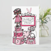 Invitation Little Diva Girls Makeover Spa Day Anniversaire In (Debout devant)