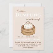 Invitation Little Dumpling Asian Gender Neutral Baby Shower (Devant)