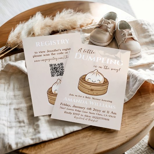 Invitation Little Dumpling Asian Gender Neutral Baby Shower