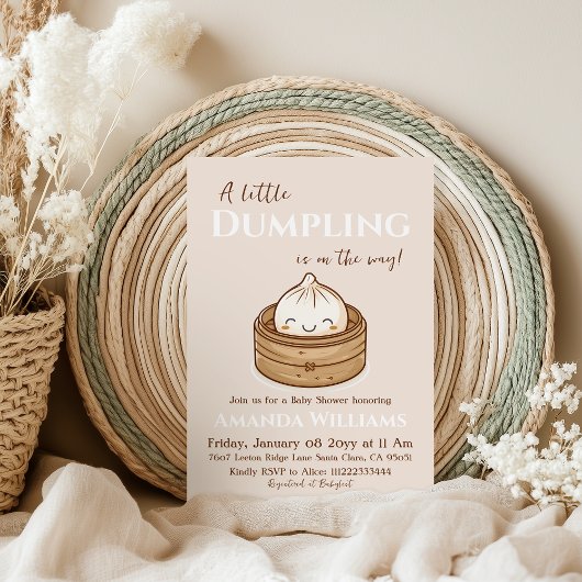 Invitation Little Dumpling Asian Gender Neutral Baby Shower