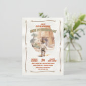 Invitation Little Explorer Adventure Tomb Canyon Anniversaire (Debout devant)