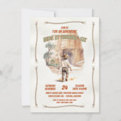 Invitation Little Explorer Adventure Tomb Canyon Anniversaire (Devant)