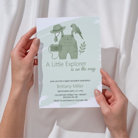 Invitation Little Explorer Gender Neutral Baby Shower