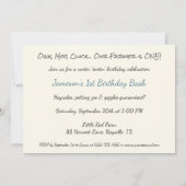 Invitation Little Farmer - 1er Anniversaire Fête des Granges (Dos)