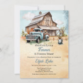 Invitation Little Farmer Fête Trois 3ème Anniversaire (Devant)