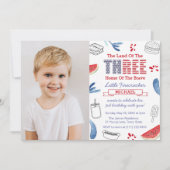 Invitation Little Firecracker 3ème anniversaire de fête photo (Devant)