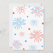 Invitation Little Firecracker 4 juillet 1er anniversaire (Dos)