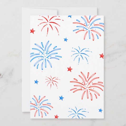 Invitation Little Firecracker 4 juillet 1er anniversaire (Dos)