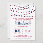 Invitation Little Firecracker 4 juillet 1ère fête d'anniversa (Devant)