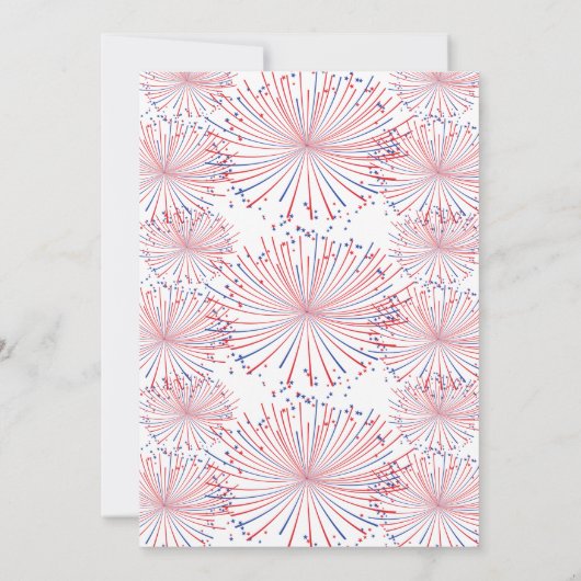 Invitation Little Firecracker 4 juillet 1ère fête d'anniversa (Dos)