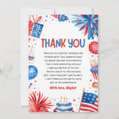Invitation Little Firecracker 4 juillet Anniversaire Merci (Devant)