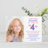 Invitation Little Firecracker 4e anniversaire (Debout devant)