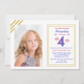 Invitation Little Firecracker 4e anniversaire (Devant)