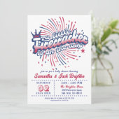 Invitation Little Firecracker Quart juillet Baby shower améri (Debout devant)