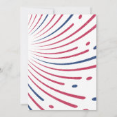 Invitation Little Firecracker Quart juillet Baby shower améri (Dos)