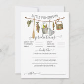Invitation Little Fisherman Clothesline Baby Predictions Jeu (Devant)