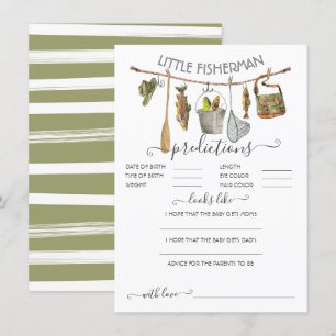 Invitation Little Fisherman Clothesline Baby Predictions Jeu