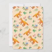 Invitation Little Fox avec ballons 1er anniversaire (Dos)