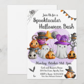 Invitation Little Ghost Halloween (Devant / Derrière)