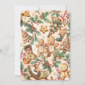 Invitation Little Gingerbread Christmas 1st Birthday (Dos)