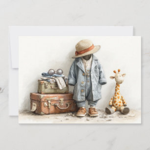Invitation Little Globetrotter – Aventure pour le 1er anniver