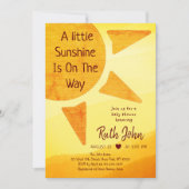 Invitation Little Gold Sunshine Modern Boho Baby shower (Devant)