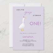 Invitation Little Goose 1er anniversaire fête (Devant)