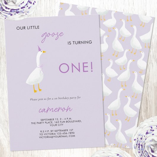 Invitation Little Goose 1er anniversaire fête