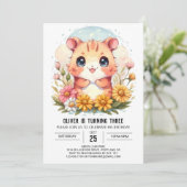 Invitation Little Hamster Magie Anniversaire (Debout devant)