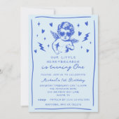 Invitation Little Heartbreaker Valentines Boy 1st Birthday (Devant)