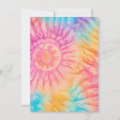 Invitation Little Hippie Tye Dye Clothesline 1er Anniversaire (Dos)