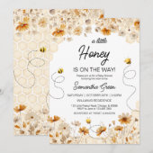 Invitation Little Honey Baby shower (Devant / Derrière)