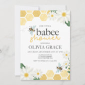 Invitation Little Honey Bee Baby shower bourdon (Devant)