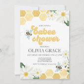 Invitation Little Honey Bee Baby shower bourdon (Devant)