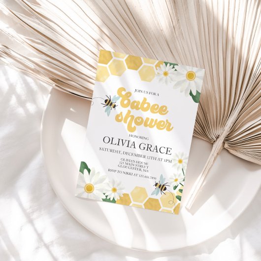 Invitation Little Honey Bee Baby shower bourdon