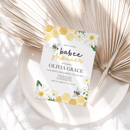 Invitation Little Honey Bee Baby shower bourdon
