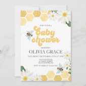 Invitation Little Honey Bee Baby shower bourdon (Devant)
