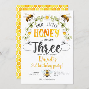 Invitation Little Honey, Bumble bee, Bee, Boy, 3e anniversair