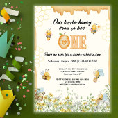 Invitation Little Honey To Bee Un Fleur sauvage 1er anniversa