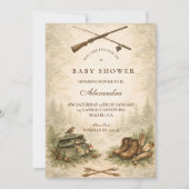 Invitation Little Hunter Woodland Adventure Baby Shower (Devant)