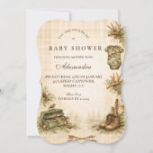 Invitation Little Hunter Woodland Keepsake Baby Shower (Devant)