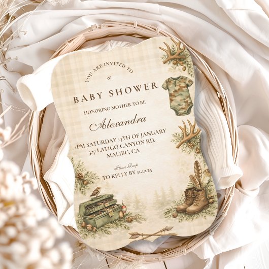 Invitation Little Hunter Woodland Keepsake Baby Shower