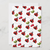 Invitation Little Ladybug deuxième fête d'anniversaire Photo (Dos)