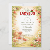 Invitation Little Ladybug Garden Baby Shower (Devant)