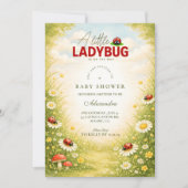 Invitation Little Ladybug Meadow Celebration Baby Shower (Devant)