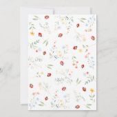 Invitation Little Ladybug Wildflower Girl Baby Shower (Dos)