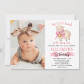 Invitation Little Lamb 1ère fête d'anniversaire Photo (Devant)